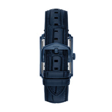 Load image into Gallery viewer, Carraway Three-Hand Navy Croco Leather Watch
