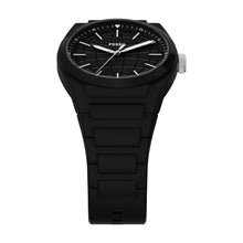 Load image into Gallery viewer, Everett Three-Hand Black Silicone Watch
