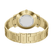 Load image into Gallery viewer, Minimalist Three-Hand Gold-Tone Stainless Steel Watch
