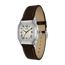 Load image into Gallery viewer, Harlow 33mm Three-Hand Brown Leather Watch
