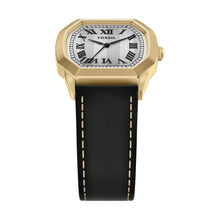Load image into Gallery viewer, Harlow 33mm Three-Hand Black Leather Watch
