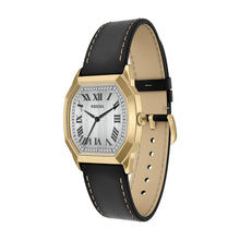 Load image into Gallery viewer, Harlow 33mm Three-Hand Black Leather Watch
