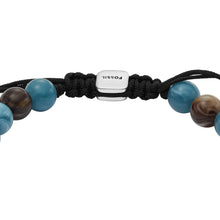 Load image into Gallery viewer, All Stacked Up Blue and Brown Acrylic Beaded Bracelet
