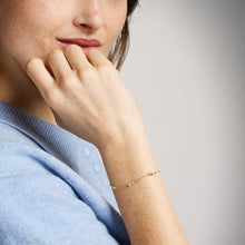 Load image into Gallery viewer, Ellis Toi Et Moi Gold-Tone Brass Station Bracelet

