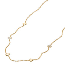 Load image into Gallery viewer, Sutton Heartbeat Gold-Tone Brass Station Necklace
