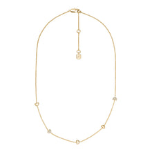 Load image into Gallery viewer, Sutton Heartbeat Gold-Tone Brass Station Necklace
