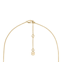 Load image into Gallery viewer, Sutton Heartbeat Gold-Tone Brass Station Necklace
