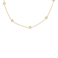 Load image into Gallery viewer, Sutton Heartbeat Gold-Tone Brass Station Necklace
