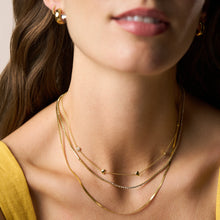Load image into Gallery viewer, Sutton Heartbeat Gold-Tone Brass Station Necklace
