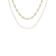 Load image into Gallery viewer, Heritage Pearl D-Link Gold-Tone Brass Multi-Strand Necklace
