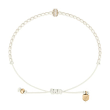 Load image into Gallery viewer, Sutton Mini Moments White Acrylic Pearl Beaded Rondelle Bracelet
