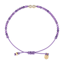 Load image into Gallery viewer, Sutton Mini Moments Purple Beaded Infinity Bracelet
