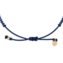 Load image into Gallery viewer, Sutton Mini Moments Blue Beaded Crescent Moon Bracelet
