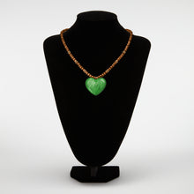 Load image into Gallery viewer, Resin Collection Green Resin Heart Pendant Necklace
