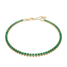 Load image into Gallery viewer, Ellis Pavé Glitz Gold-Tone Brass Tennis Chain Bracelet
