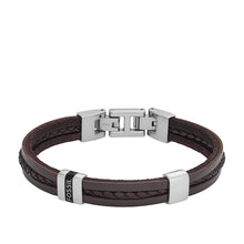 Load image into Gallery viewer, Leather Essentials Brown Leather Strap Bracelet
