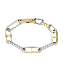 Load image into Gallery viewer, Heritage D-Link Two-Tone Stainless Steel Chain Bracelet
