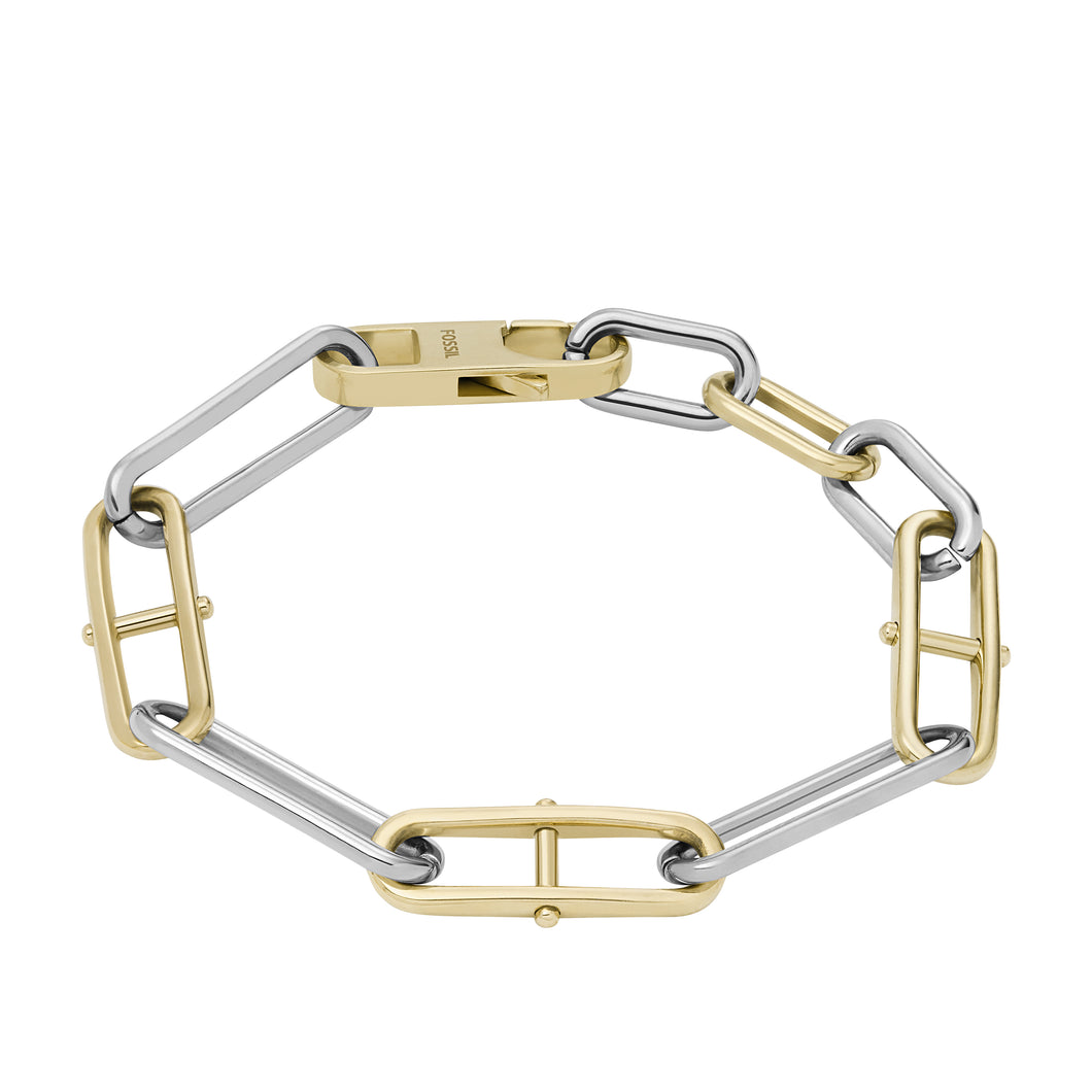 Heritage D-Link Two-Tone Stainless Steel Chain Bracelet