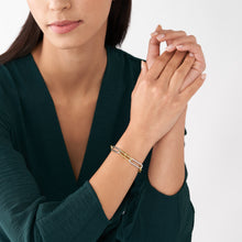 Load image into Gallery viewer, Heritage D-Link Two-Tone Stainless Steel Chain Bracelet
