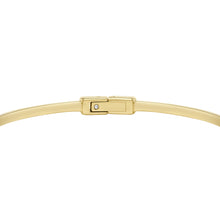Load image into Gallery viewer, Heritage D-Link Gold-Tone Stainless Steel Bangle Bracelet
