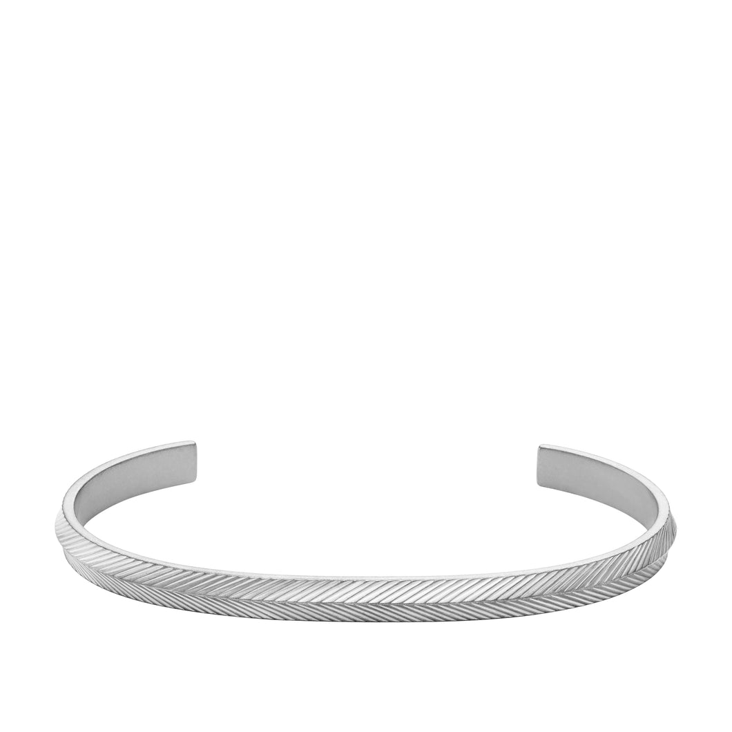 Harlow Linear Texture Stainless Steel Cuff Bracelet