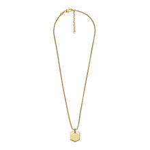 Load image into Gallery viewer, Heritage Crest Gold-Tone Stainless Steel Chain Necklace
