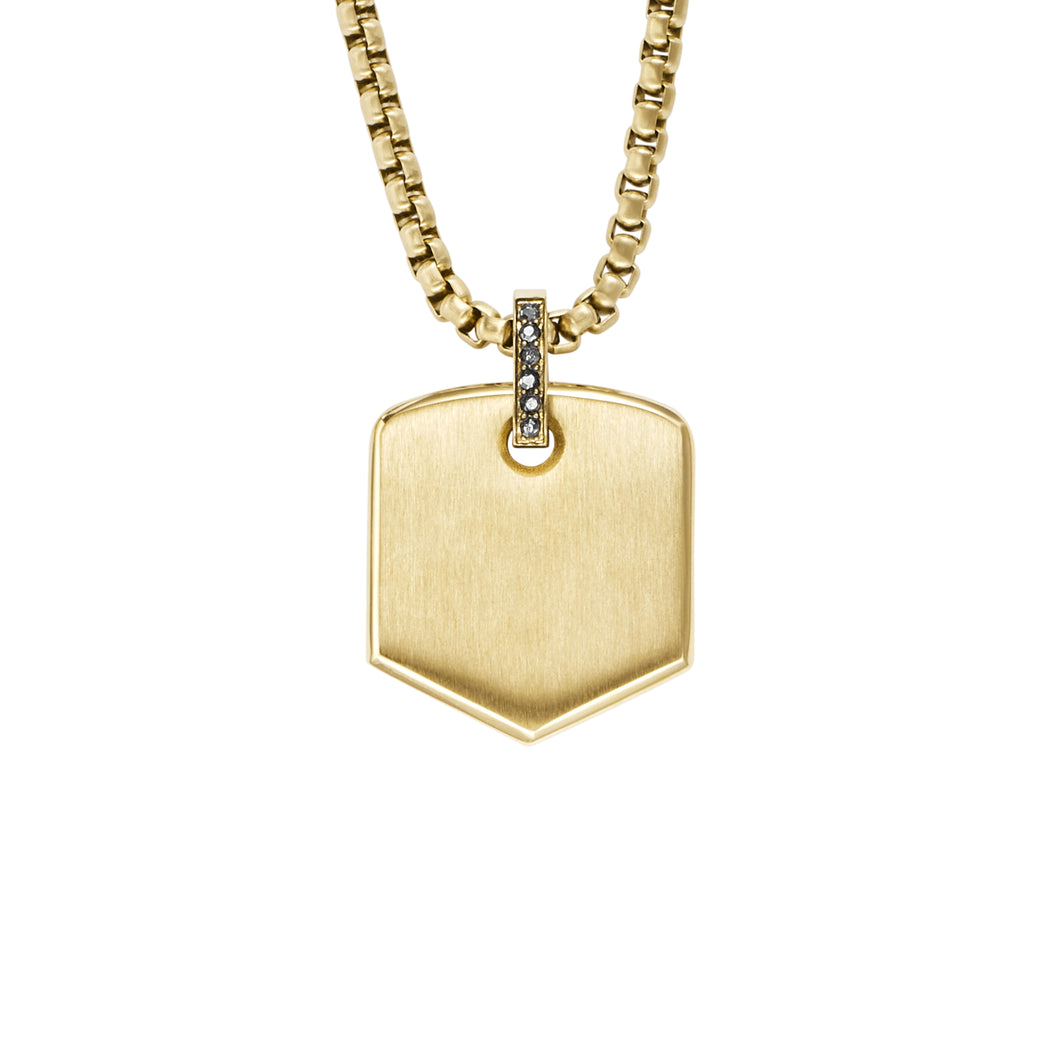 Heritage Crest Gold-Tone Stainless Steel Chain Necklace