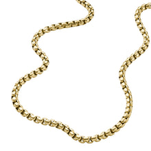 Load image into Gallery viewer, All Stacked Up Gold-Tone Stainless Steel Chain Necklace
