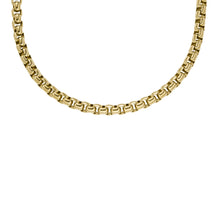 Load image into Gallery viewer, All Stacked Up Gold-Tone Stainless Steel Chain Necklace
