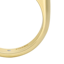 Load image into Gallery viewer, Heritage D-Link Glitz Gold-Tone Stainless Steel Signet Ring
