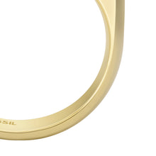 Load image into Gallery viewer, Heritage D-Link Glitz Gold-Tone Stainless Steel Signet Ring
