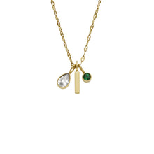 Load image into Gallery viewer, Sadie Seasonal Sparkle Gold-Tone Stainless Steel Chain Necklace
