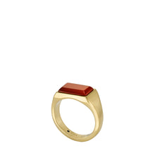 Load image into Gallery viewer, All Stacked Up Red Agate Signet Ring
