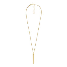 Load image into Gallery viewer, Harlow Linear Texture Gold-Tone Stainless Steel Chain Necklace
