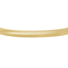 Load image into Gallery viewer, Harlow Linear Texture Gold-Tone Stainless Steel Cuff Bracelet
