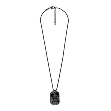 Load image into Gallery viewer, Disney x Fossil Special Edition Black Stainless Steel Dog Tag Necklace
