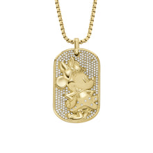 Load image into Gallery viewer, Disney x Fossil Special Edition Gold-Tone Stainless Steel Dog Tag Necklace
