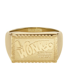 Load image into Gallery viewer, Willy Wonka™ x Fossil Special Edition Gold-Tone Stainless Steel Signet Ring
