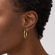 Load image into Gallery viewer, All Stacked Up Gold-Tone Stainless Steel Hoop Earrings
