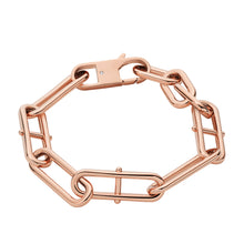 Load image into Gallery viewer, Heritage D-Link Rose Gold-Tone Stainless Steel Chain Bracelet
