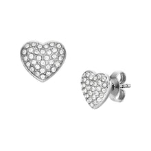 Load image into Gallery viewer, Sadie Glitz Heart Stainless Steel Stud Earrings
