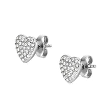 Load image into Gallery viewer, Sadie Glitz Heart Stainless Steel Stud Earrings
