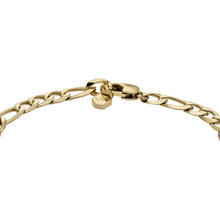 Load image into Gallery viewer, All Stacked Up Gold-Tone Stainless Steel Figaro Chain Bracelet
