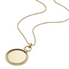 Load image into Gallery viewer, Heritage Legacy Charm Gold-Tone Stainless Steel Pendant Necklace
