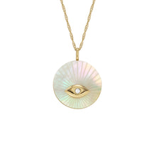 Load image into Gallery viewer, Sutton Evil Eye Gold-Tone Stainless Steel Pendant Necklace
