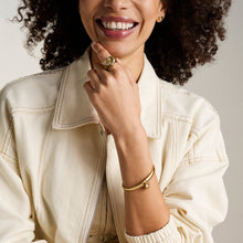 Load image into Gallery viewer, Sadie All My Love Gold-Tone Stainless Steel Heart Bangle Bracelet
