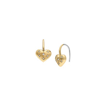 Load image into Gallery viewer, Sadie All My Love Gold-Tone Stainless Steel Heart Drop Earrings
