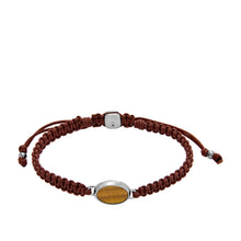 Load image into Gallery viewer, Stones Tiger&#39;s Eye Stainless Steel Station Bracelet
