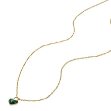 Load image into Gallery viewer, Modern Meadows Reconstituted Malachite Heart Pendant Necklace
