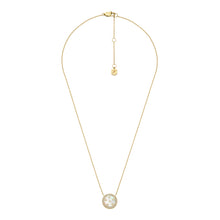 Load image into Gallery viewer, Classic Mother-of-Pearl Gold-Tone Stainless Steel Pendant Necklace
